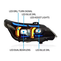 Phare avant de style automobile pour BMW Série 5 E60 2005-2010, ensemble de phares LED DRL avec lentille de projecteur et accessoires dynamiques