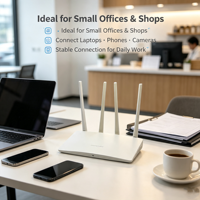 Router WiFi 4 Inalámbrico MW325R de 300Mbps a Precio Económico, con 4 Antenas, RJ45, Fácil Configuración para Minoristas de Comercio Electrónico