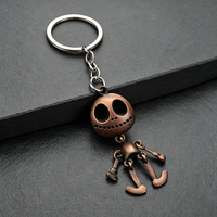 Porte-clés Squelette Articulé Bestseller, Breloques Vintage pour Sac, Cadeau d'Halloween