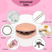 Pochette de rangement portable en silicone avec fermeture éclair, personnalisable avec logo, pour petits objets, usage domestique, cadeau promotionnel, vente en gros