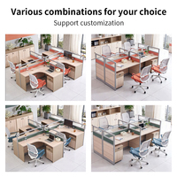 Tables de coworking modulaires pour 4 à 6 personnes – Postes de travail ouverts pour le personnel – Mobilier de bureau