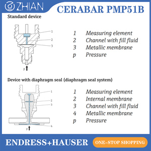Capteur à diaphragme métallique Endress+Hauser Cerabar PMP51B 400mbar-400bar 0,075% HART pour la mesure du gaz - Product Image 5