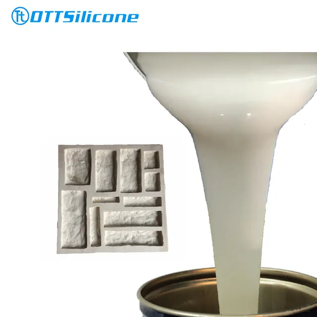 RTV 2-goma de silicona para piedra de imitación/molde de yeso, fabricación de silicona líquida