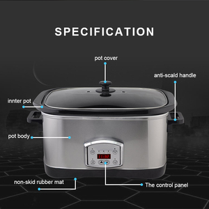 Casserole multifonction intelligente à cuisson lente de <span class=keywords><strong>grande</strong></span> <span class=keywords><strong>capacité</strong></span> 7L, programmable, compatible lave-vaisselle, pour hôtel - Product Image 3