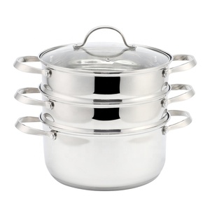 Fornitura di fabbrica in acciaio inox pentole <span class=keywords><strong>3</strong></span> strati di mais cibo a vapore pentola Pasta - Product Image 2