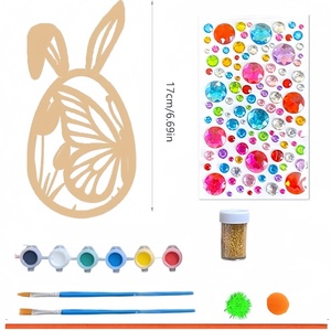 Set <span class=keywords><strong>de</strong></span> Pintura para Interiores, Manualidades Infantiles <span class=keywords><strong>de</strong></span> <span class=keywords><strong>Conejo</strong></span> <span class=keywords><strong>de</strong></span> <span class=keywords><strong>Pascua</strong></span> <span class=keywords><strong>de</strong></span> Madera para DIY - Product Image 2