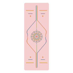 เสื่อโยคะสีรุ้งพร้อมส่ง ผลิตจาก PU และยางธรรมชาติ กันลื่น สำหรับออกกำลังกาย มีเส้นบอกตำแหน่ง หนา หรูหรา รูปทรงสี่เหลี่ยมผืนผ้า ขนาด 183 ซม. - Product Image 5