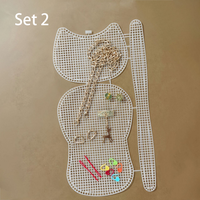250611 Kit Matériel d'Accessoires de Quincaillerie DIY, Kit de Sac en Maille Plastique DIY, Sac à Tricoter en Toile Plastique DIY Fait Main