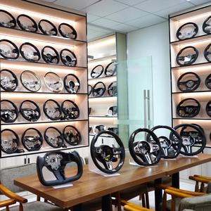 Volant de voiture de <span class=keywords><strong>sport</strong></span> à fond plat pour <span class=keywords><strong>Audi</strong></span> B8 B9 C8 A3 A5 A6 A8 Q3 Q5 Q7 R8 TTRS C6 C7 S4 8V 8P Volant en cuir - Product Image 6