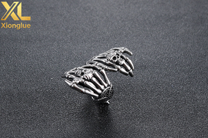 Vintage Stainless Steel Hip Hop Cluster <b>Rings</b> for <b>Men</b> <b>Silver</b> Color Skull Cluster <b>Rings</b> for Women - Product Image 5