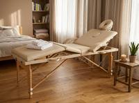 Table de massage pliante 4 sections, avec accoudoirs et appui-tête, expérience confortable, pour tatouage et massage