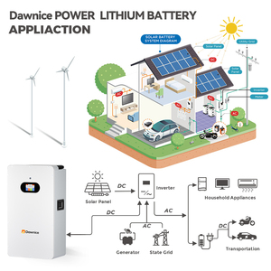Batterie solaire LiFePO4 Dawnice 16 kWh à cycle profond avec BMS pour système de stockage d'énergie domestique 51,2 V 16 kW - Product Image 6