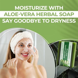 Jabón Sólido Herbal de Limpieza Profunda con Aloe Vera para Aclarar la Piel, Jabón de Baño Artesanal Anti-Acné con Esencia de Aceite de Coco para Hidratación Suave - Product Image 5