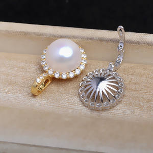 Capuchons de perles en argent pur S925, porte-perles vide, accessoire pour pendentif DIY, pendentif tournesol 81012, boucle universelle 5648 - Product Image 4