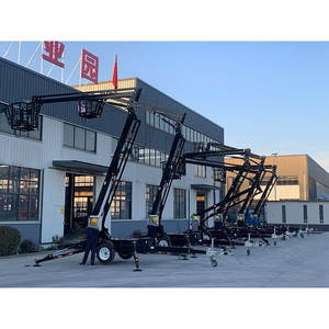 Trailer-mount artikulator Boom Lift Towable pria mengangkat Cherry Picker listrik - Product Image 5