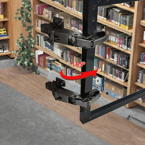 Modern Steel Frame Glass Door Soft Closing Hinge 165 Opening Angle Gun-Black Finish for Hotel <b>Corner</b> <b>Cabinets</b> - Product Image 3