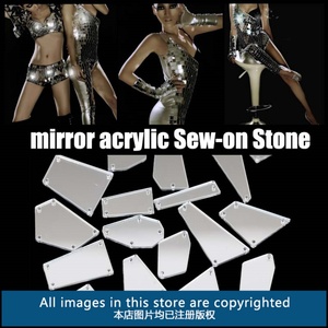 Strass en acrylique OLeeya ultra-brillants, plus de 35 couleurs, à dos plat, effet miroir, à coudre, avec trous, pour vêtements de danse - Product Image 3