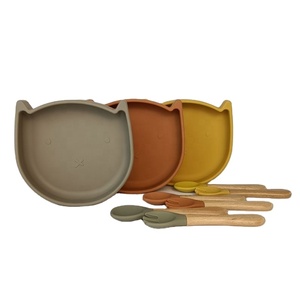 Vajilla de Silicona de Grado Alimenticio, Libre de BPA y PVC, con Fuerte Succión, Cuchara y Tenedor Suaves, Ecológica, No Tóxica, con Logotipo Personalizado - Product Image 1