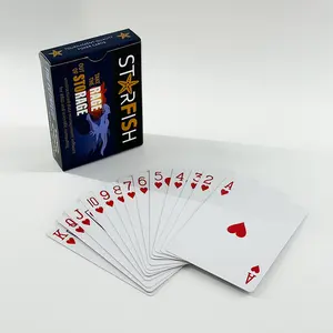 Üretici özel yeni kalite plastik PVC Poker pürüzsüz su geçirmez altın kaplama yaratıcı Casino dayanıklı Poker oyun kartı