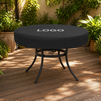 Housse de table ronde en tissu pour extérieur Maple Joy, 60 pouces, Oxford 420D, imperméable, UPF 50+, double protection contre le vent, tailles personnalisées, logo