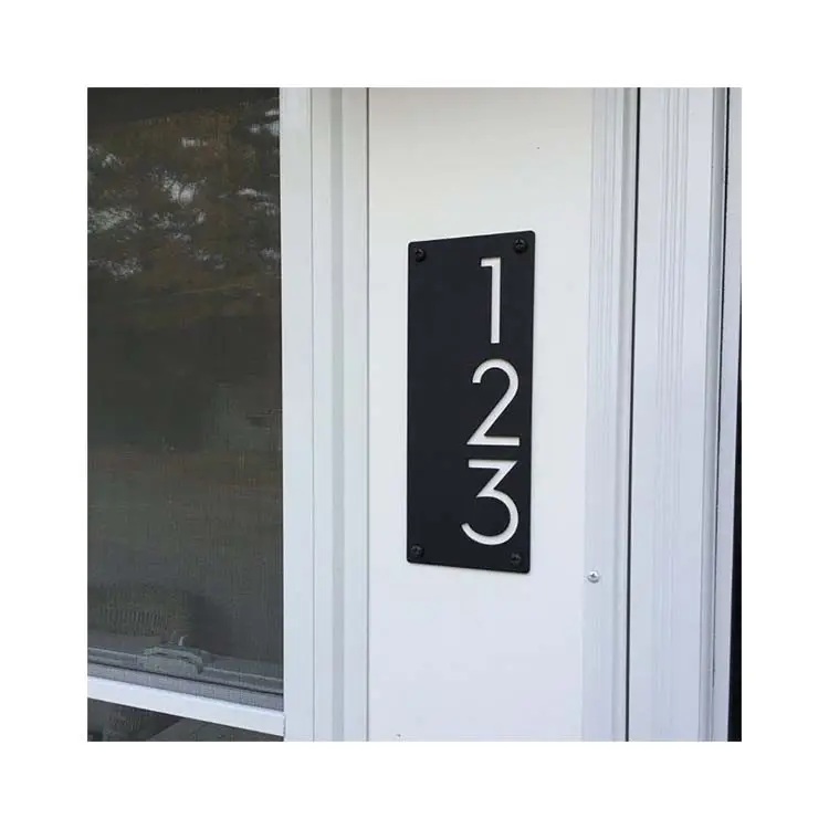 Venta al por mayor de nuevos productos Placa de señal de número de casa dirección número de casa Placa de número de puerta de acrílico