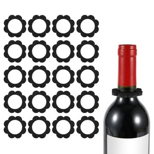 Accessoires de <span class=keywords><strong>bouchon</strong></span> de fuite jetables sans déversement bouteille de <span class=keywords><strong>vin</strong></span> collier goutte à goutte en forme de fleur feutre <span class=keywords><strong>vin</strong></span> goutte à goutte anneau pour Bar cuisine fête - Product Image 1
