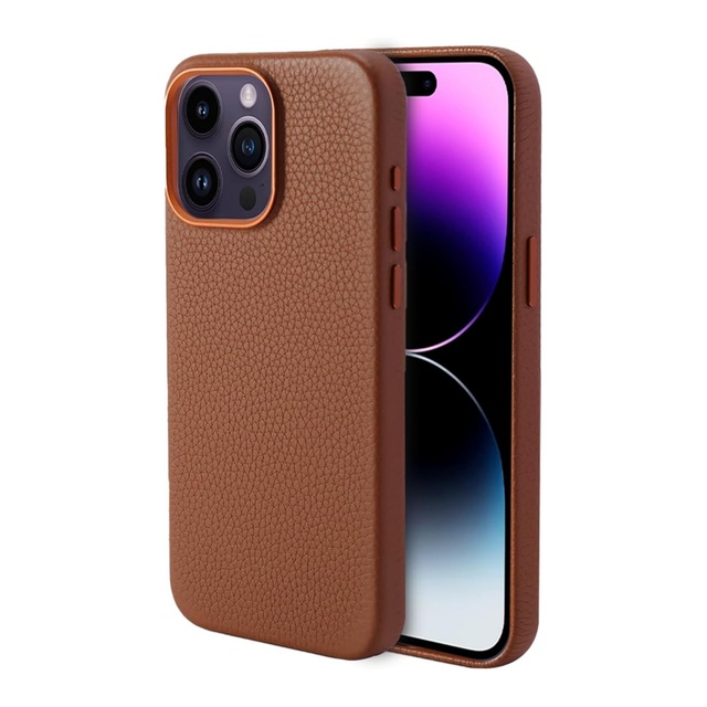 Hot Sale Luxury Genuine Leather Phone Case for iPhone 16 15 Plus Pro Max Slim Cell Phone Cover