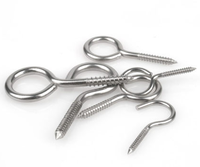 Kit d'anneaux de vis autotaraudeuses en acier inoxydable blanc vis à oeil de mouton collier d'articulation crochet fer à souder matériel collier de robinet robinet robinet B