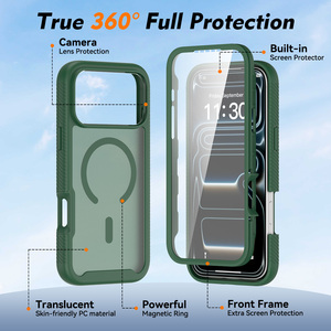 Coque Premium Translucide Mate pour <span class=keywords><strong>iPhone</strong></span> 17 18 Pro Max – Sensation Peau, TPU PC, Chargement Magnétique Sans Fil, Housse de Protection Luxe - Product Image 3