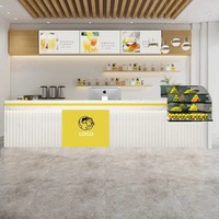 Comptoir de bar moderne en bois personnalisable de haute qualité pour les comptoirs de réception des cafés