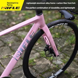 Vélo de route/gravel à poignée plate, vitesses variables, freins à disque, ultra-léger en alliage d'aluminium, Gravel Melon Bike Gravel 700C - Product Image 4