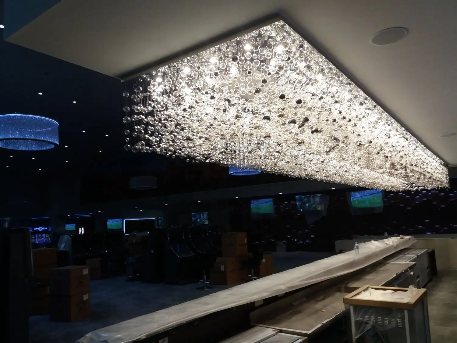 Hotel Luxus Kronleuchter hängen Wohnzimmer Blase Glas moderne LED-Decke Pendel leuchten Kronleuchter Licht