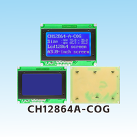 CH12864A-COG ChuanHangDisplay Modul LCD COG 3.0 Inci 128x64 dengan Lampu Latar LED, Kecerahan Dapat Diatur, Layar LCD 12864 SPI ST7567
