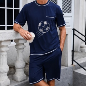 <span class=keywords><strong>Pigiama</strong></span> Estivo da <span class=keywords><strong>Uomo</strong></span> alla Moda, Set Due Pezzi <span class=keywords><strong>con</strong></span> T-shirt Stampata e Pantaloncini, Abbigliamento Sportivo Casual Ecologico, <span class=keywords><strong>Pigiama</strong></span> Maschile in Modal ad Asciugatura Rapida - Product Image 1