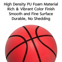 Ballon de basketball silencieux en mousse taille 5 (27,5 po) pour entraînement, rebond sûr et élastique, OEM, fabricant en gros, ballon anti-stress d'intérieur