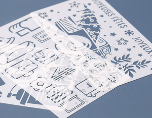 Baru 100 buah pak stensil plastik gaya berbeda untuk kerajinan dan Menggambar perlengkapan seni - Product Image 3