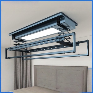 Tendedero eléctrico telescópico inteligente ultrafino para balcón interior, con poste recto grande y cuatro cuerdas de acero. - Product Image 1