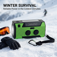 Radio d'alerte météo 2000mAh avec sirène SOS pour appeler pour de l'aide en cas d'urgence en cas de forte neige et de tempête