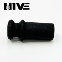 HIVE Solid Ebony Guitar End Pin Dual Step Strap Button / Guitar Pickup Hole Plug Guitar End Pin Guitar Strap untuk Gitar Akustik