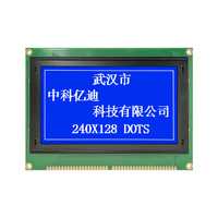 Modul Layar LCD Industri Tahan Suhu Luas 240x128 Titik untuk Perangkat Elektronik