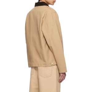 Veste Detroit en toile de coton durable de haute qualité pour homme, entièrement zippée, personnalisable, style vintage, pour le travail - Product Image 4