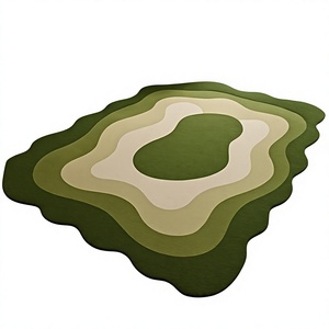 Tapis en laine tufté à la main de haute qualité, faible poils, résistant aux taches, géométrique moderne, antidérapant, pour salon, cuisine, bureau - Product Image 1