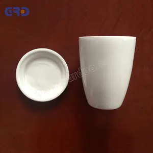Glasierte keramik porzellan tiegel mit deckel für labor