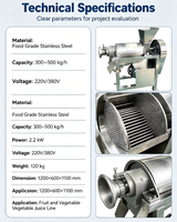 SUS304 Contactonderdelen Schroef Sapcentrifuge Machine Stille Motor voor Commerciële Sapproductie