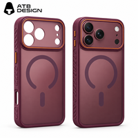 Étui magnétique translucide givré antidérapant en PC ATB pour iPhone 17 Air 16 16e 15 14 13 12 Pro Max Plus, protection et charge sans fil