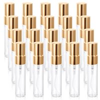 Flacons de parfum en verre de 5 ml avec mini vaporisateurs dorés, mini flacons d'échantillons, vaporisateurs de voyage rechargeables pour ensembles de diffuseurs de roseaux
