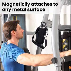 Bolsa Magnética para Gimnasio, Porta Botella de Agua con Bolsillos Transparentes para Teléfono con Pantalla Táctil, 5 Imanes Integrados, Funda para Gimnasio - Product Image 6