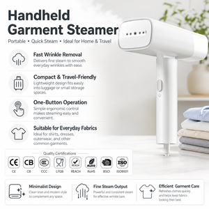 Mini <span class=keywords><strong>Ferro</strong></span> da Stiro a Vapore Portatile per Vestiti, Riscaldamento Rapido, Piccolo Elettrodomestico - Product Image 2