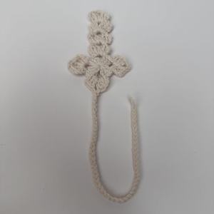 Hand Crocheted 3D Cross <b>Bookmark</b> Mixed Colors Fabric <b>Gift</b> Decor Accessory - Product Image 4