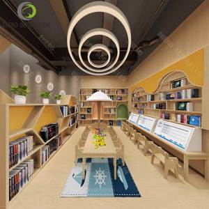 Elegante Diseño de Librería, Mostrador de Recepción de Librería, Muebles de Librería de Madera Personalizados con Estantería de Madera - Product Image 6